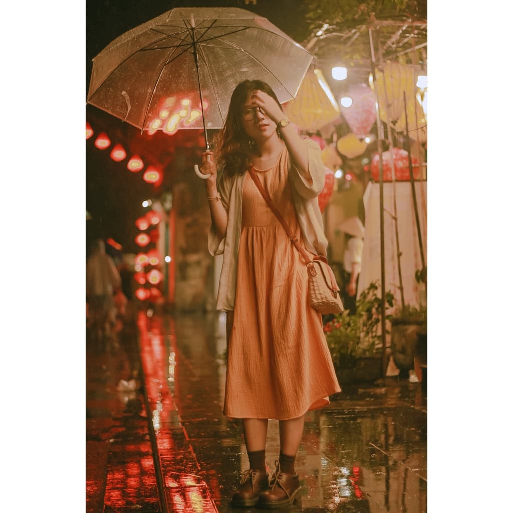 Vintage Babydoll Dress Wide Flared Short Sleeves O-Neck Minimalist Muslin Dress Light, Cool Summer