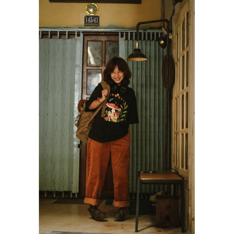 100% Cotton Velvet Wide Leg Autumn Winter Pants